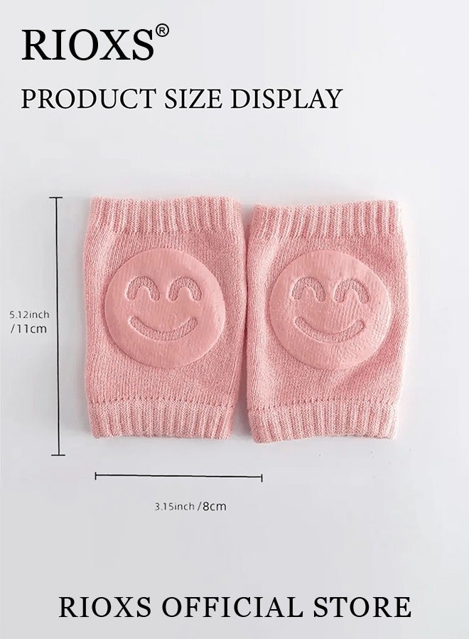 RIOXS Toddler Baby Boys and Girls Non Slip Socks and Kneepads Sets Breathable Low Cut Anti Skid Socks Crawling Anti-Slip Kneepads Protectors Leg Warmers - Image 4
