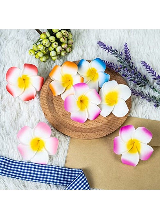 YHmall 24 Pack Hawaiian Flower Hair Clips 2.5 Inch Plumeria Foam Hair Accessories Clip For Women Hawaii Tropical Party Decorations Beach Pool Vacation Outfit Luau Party Supplies Favors Bridal Wedding - Image 5