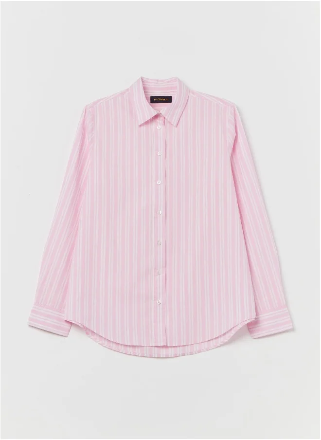 او في اس Cotton poplin shirt