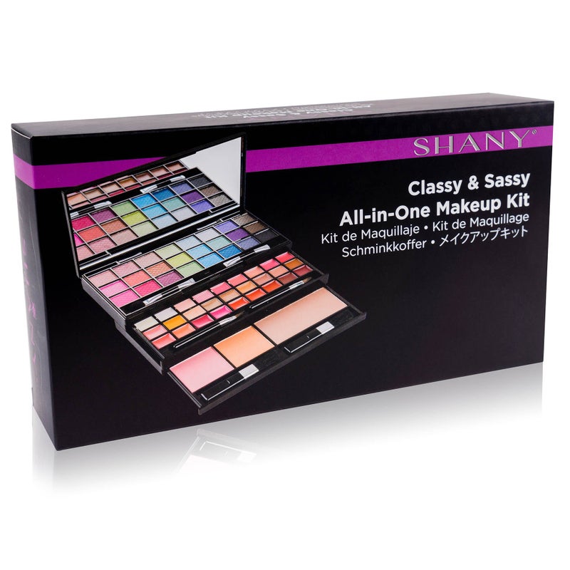 SHANY Classy & Sassy All-in-One Makeup Kit Makeup Set with Cosmetics Mirror, Makeup Applicators, 24 Eye Shadows Colors, 18 Lipstick Lip Glosses, 2 Blushes, and 1 Bronzer - Premium Giftable Packaging - Image 3