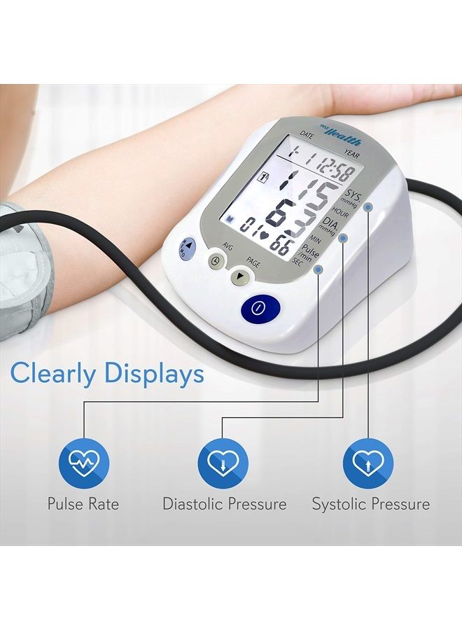 Pyle Digital Blood Pressure Monitor - Portable Automatic Pulse Rate Systolic Diastolic BP Tracker Machine- Standard Cuff Fits Large, Any Size Upper Arm - Image 4