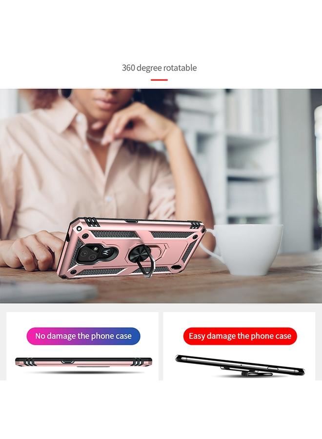 S-TOP Case For Motorola Moto E7 Shockproof TPU + PC Protective Case with 360 Degree Rotating Holder - Image 3