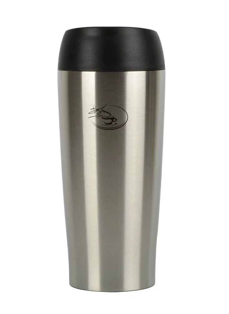 BASURRAH - Thermal Coffee Cup Steel Silver Color 400ml - Image 1