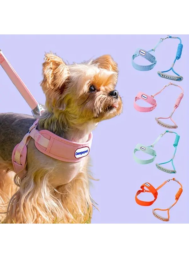 Adjustable Anti Escape Dog Harness Orange Medium Breathable Reflective Quick Fit Vest - Image 3