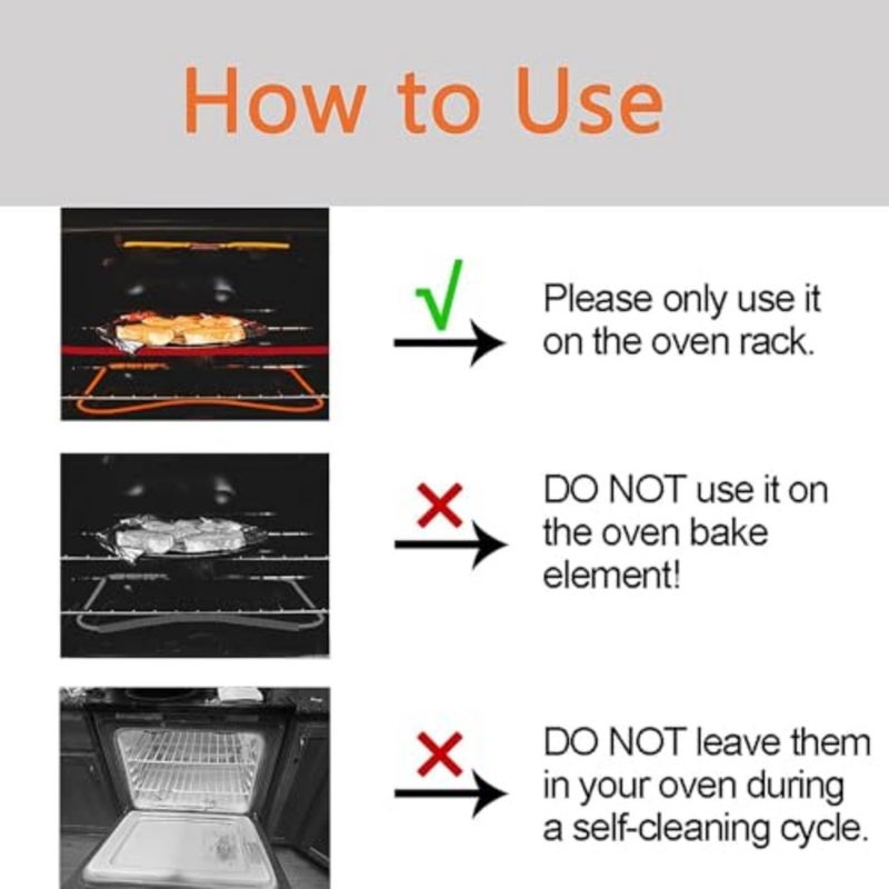 Oven Rack Shields, 4 Pack Heat Resistant Silicone Oven Rack Cover 14 Inches Long Oven Rack Edge Protector, Protect Against Burns and Scars Protector Hot Strip Red - Image 2