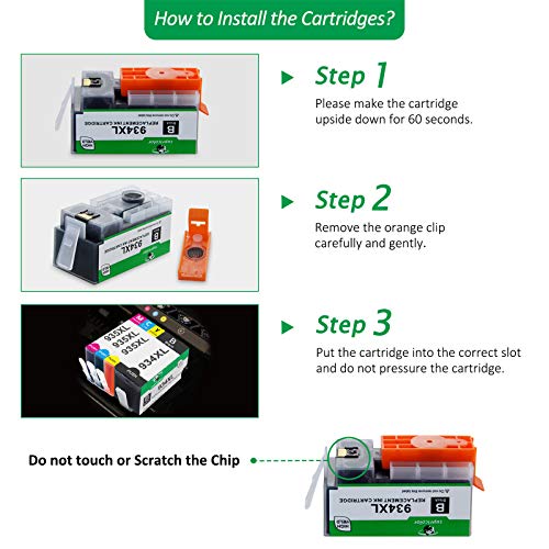 Supricolor Replacement 934XL 935XL Ink Cartridges, Compatible 934 935 Inks Work with OfficeJet Pro 6830 6820 6230 OfficeJet 6812 6815 6835 Printer 5 Pack - Image 2