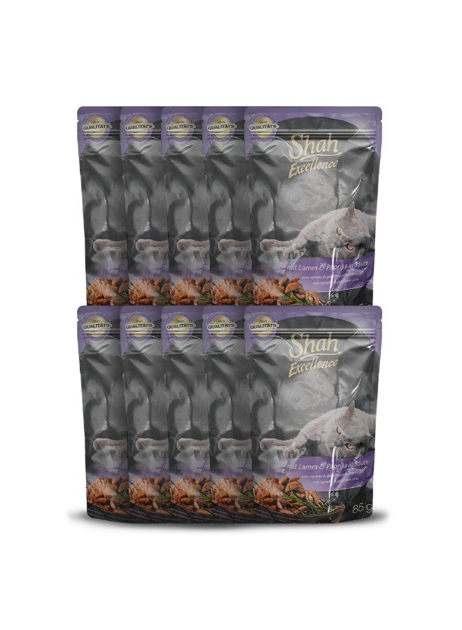 Shah Excellence Wet food For Cats In sauce 85g with  Lamb & Paprika - Image 2