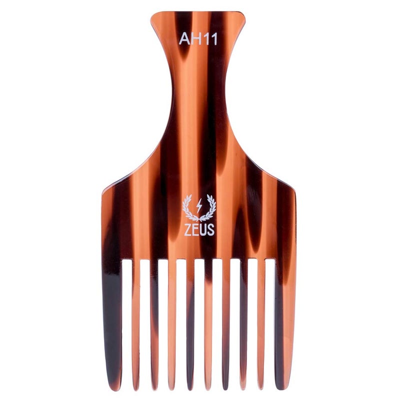 ZEUS Curly Hair Detangling Pick Large Wavy  Curly Afro Pick for Hair  Beard WideTooth Hair Comb 525 AH11