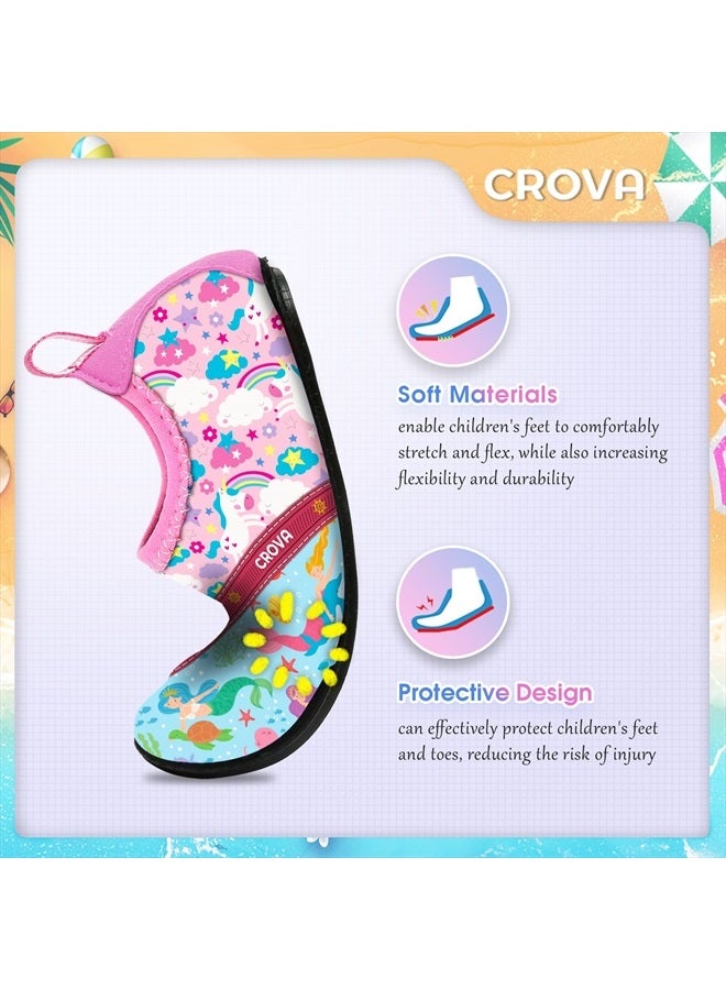 CROVA Toddler Kids Water Shoes Quick Dry Barefoot Beach Shoes Non-Slip Swim Water Socks for Kids Toddler Girls - Image 4