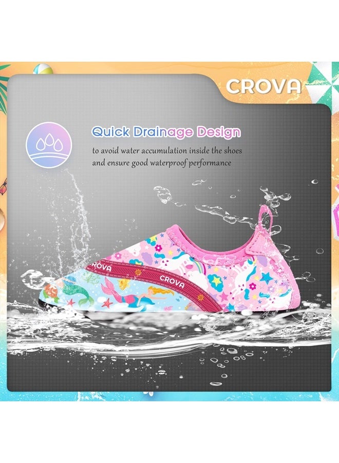 CROVA Toddler Kids Water Shoes Quick Dry Barefoot Beach Shoes Non-Slip Swim Water Socks for Kids Toddler Girls - Image 5