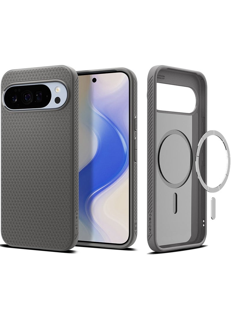 Spigen Liquid Air MagFit Google Pixel 10 Pro XL Case Cover [Pixelsnap and MagSafe compatible] - Marble Gray - Image 1