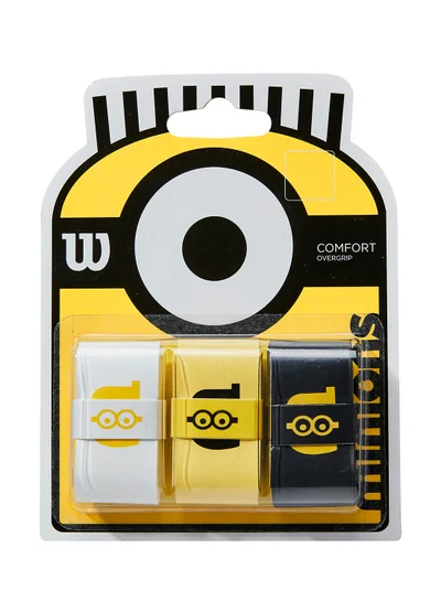 Wilson Minions Comfort 3 Pack Overgrip Set - Yellow/Black/White