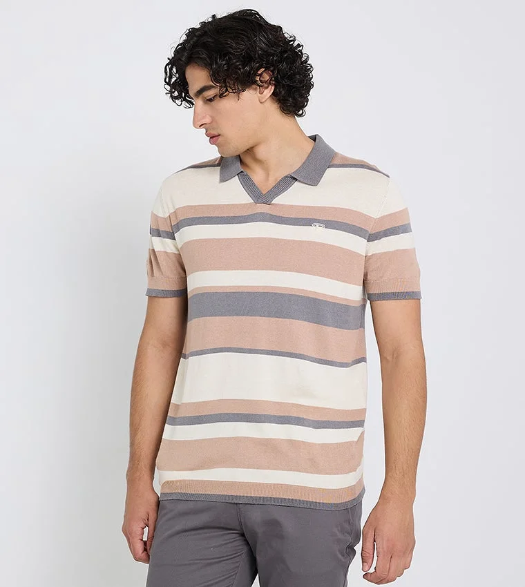 بين شيرمان Ben Sherman Men's Short Sleeve Striped Polo Tees
