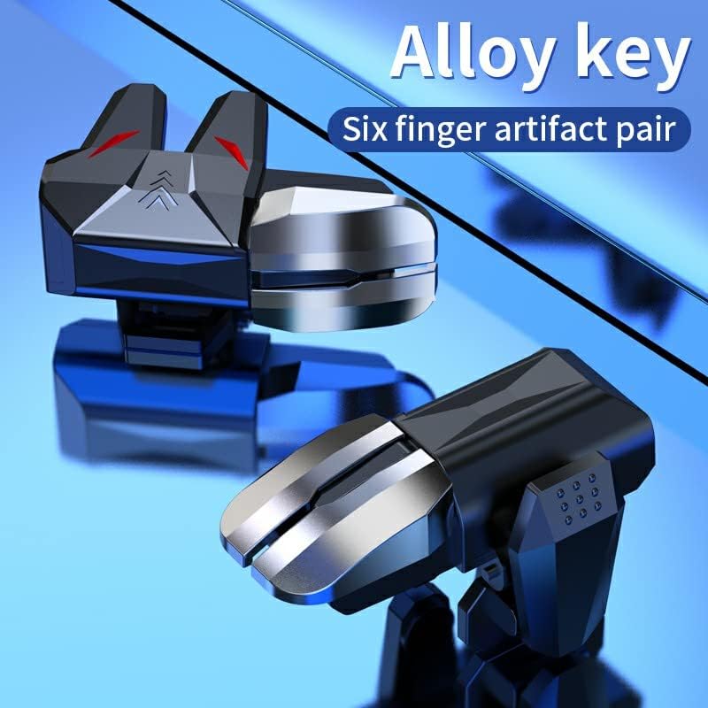 Mobile Controller Gaming Triggers Joystick Game Phone L1R1 L2R2 Accessories for PUBG Call of Duty Compatible with iPhone iOS Android Smartphone - Image 2