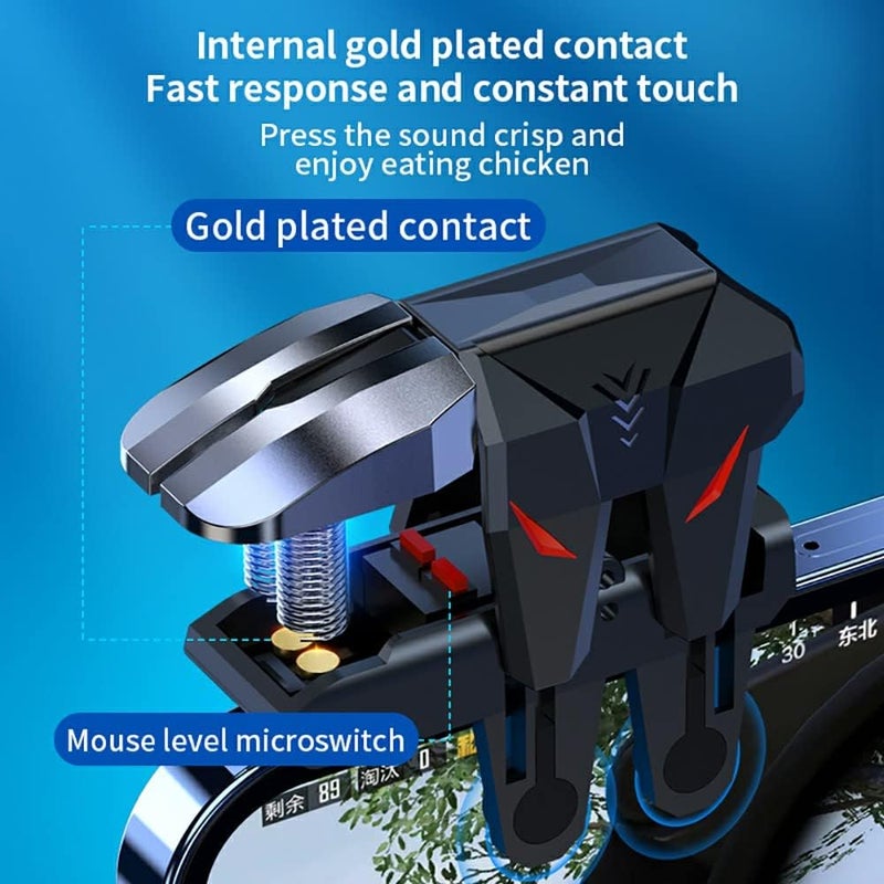 Mobile Controller Gaming Triggers Joystick Game Phone L1R1 L2R2 Accessories for PUBG Call of Duty Compatible with iPhone iOS Android Smartphone - Image 5