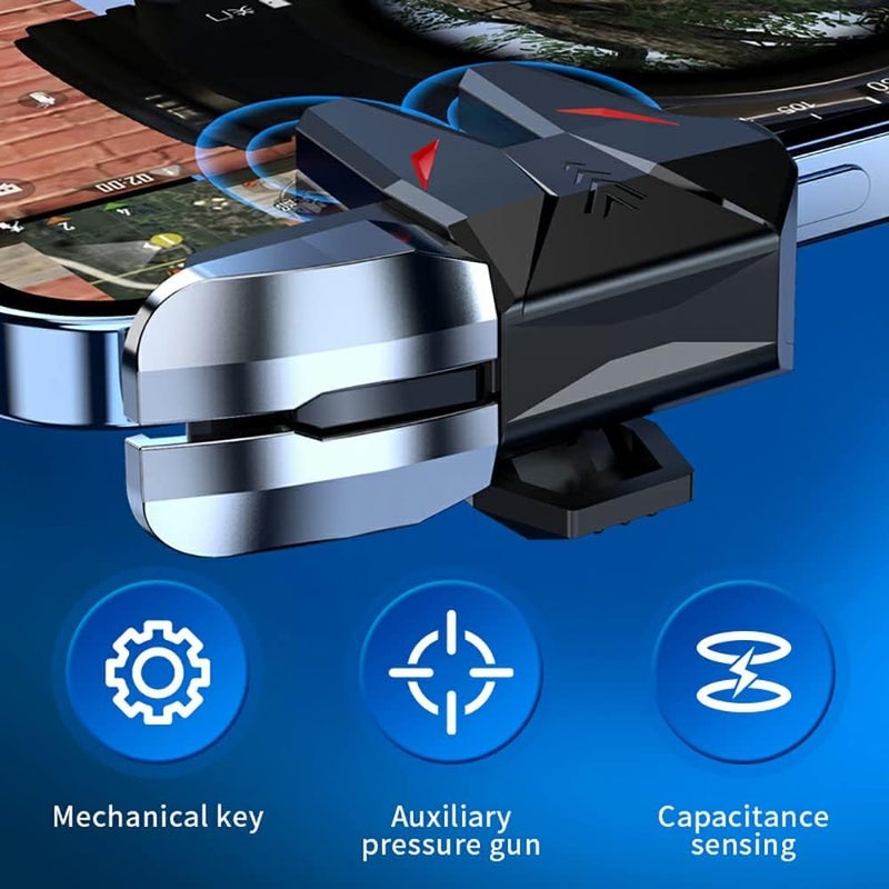 Mobile Controller Gaming Triggers Joystick Game Phone L1R1 L2R2 Accessories for PUBG Call of Duty Compatible with iPhone iOS Android Smartphone - Image 4