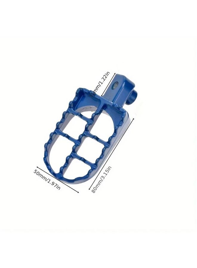 Blue 2 Pcs Off Road Motorcycle Foot Pedal Front Rests - Image 2