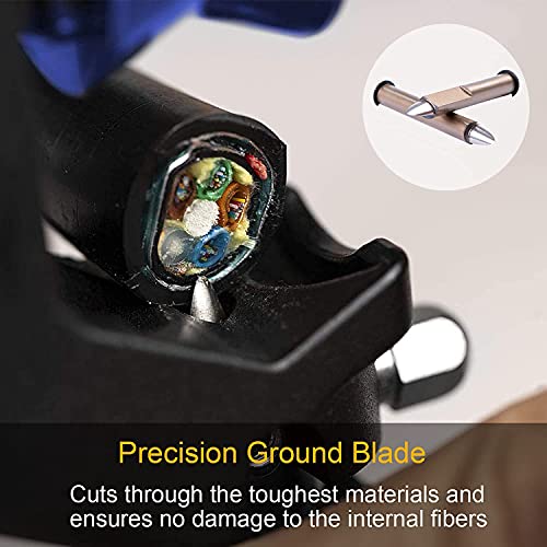 groword Armored Cable Stripper Replacement Blade Precision Steel Blade that can Cut Hard Materials without Damaging Internal Fibers for FTTH Armored Fiber Optic Cable Stripper Armored Slitting Tools(2Pcs) - Image 4