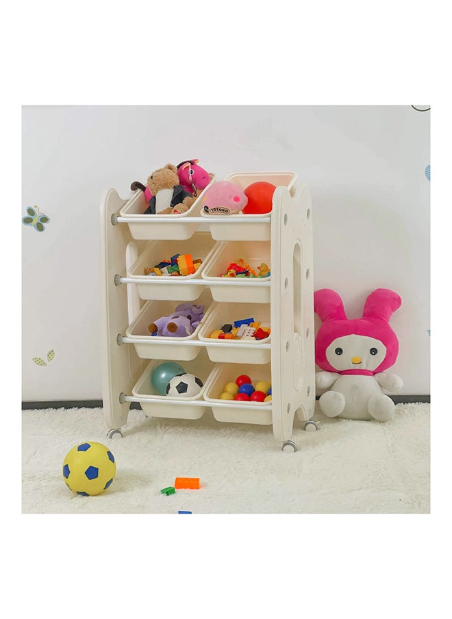 Home Box Toys Organizer Iris Kinder 4-Tier Portable Toy Organiser with 8 Boxes 56 x 81 x 38 cm  - Image 1