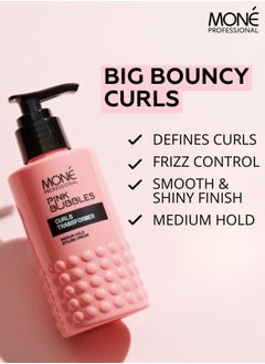 MONE Professional Curls Transformer - Styling Cream For Curly And Wavy Hair With Medium Hold, Defines Curls, Smooth Styling, Strand Definition, Curly Hair Management, Perfumed With Velvet Scent, 150ml  - Image 2