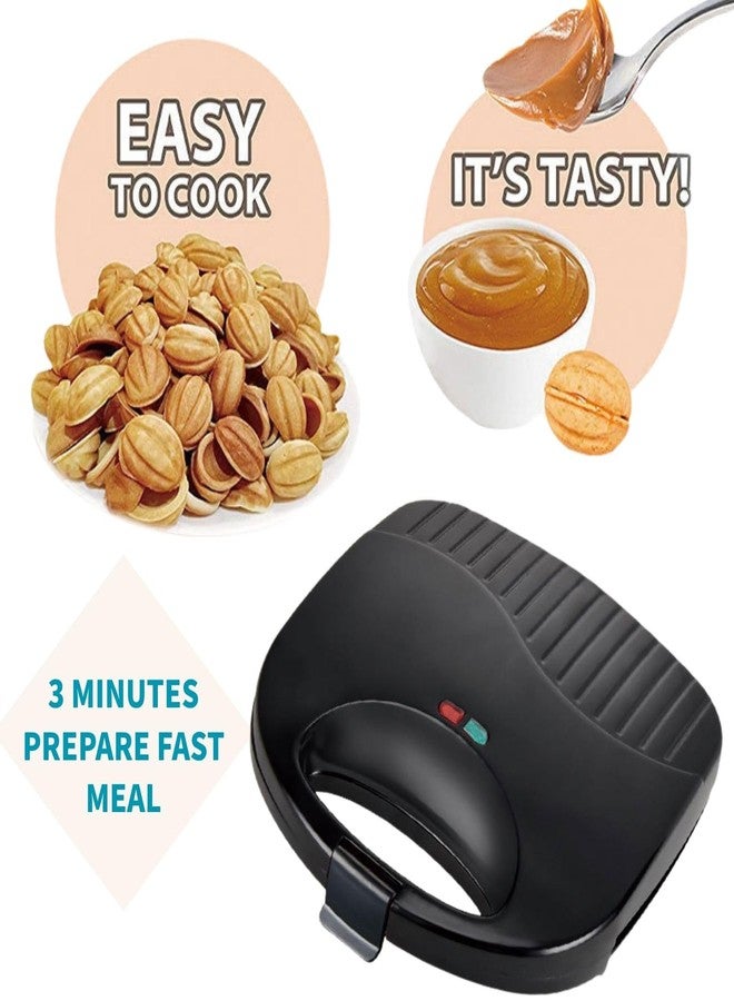 bangminda Walnut Cookie Maker, 12 Holes Mini Nut Baking Supplies,Double Sided Non Stick,Automatic Temperature Control,Walnut Cake Maker Machine for Home - Image 3