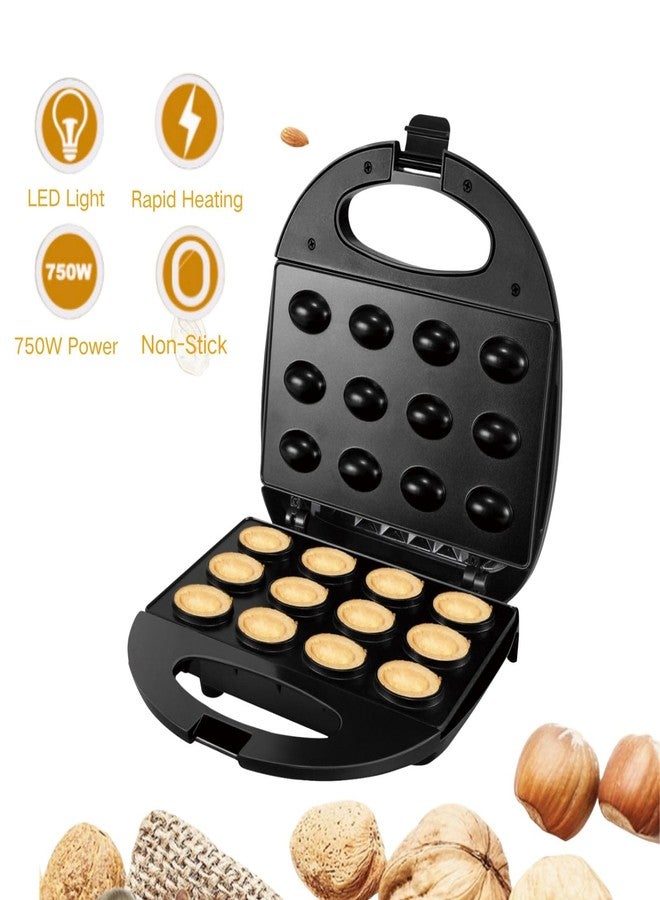 bangminda Walnut Cookie Maker, 12 Holes Mini Nut Baking Supplies,Double Sided Non Stick,Automatic Temperature Control,Walnut Cake Maker Machine for Home - Image 2