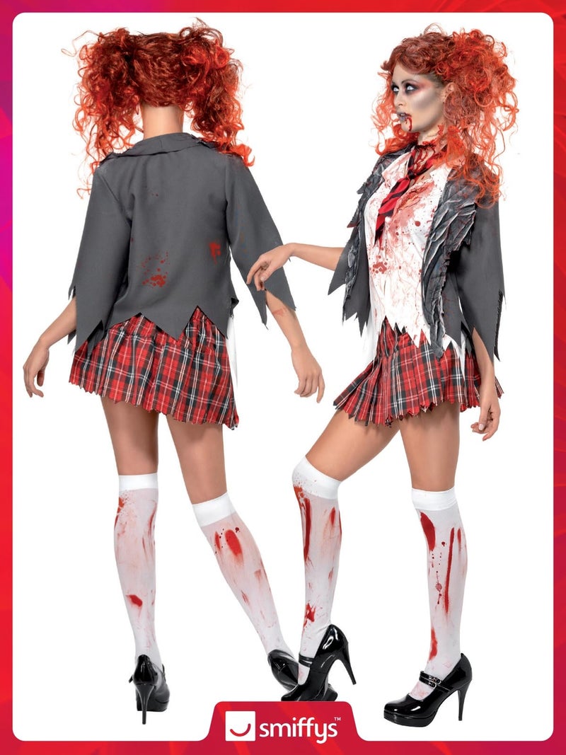 Smiffys High School Horror Zombie Schoolgirl Costume - Image 4