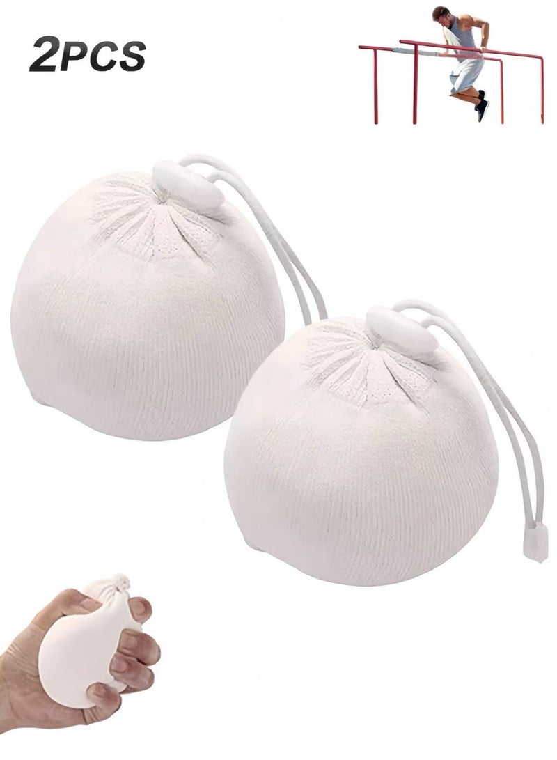 Polish'D 2 Bags Strong Refillable Chalk Ball, Each Ball has 56 g (1.98 oz) Capacity, Fine Soft for Athletic Chalk Ball Comes Full Good for Rock Climbing, Gym Workouts - Image 1