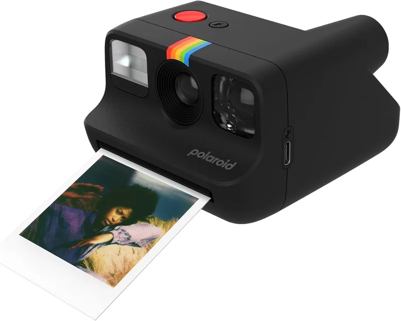 Polaroid Go Instant Camera Generation 2 - World's Smallest Analog Pocket Camera with Selfie Mirror, Self-Timer, Double Exposure, USB-C Rechargeable & Go Film Compatible - Black