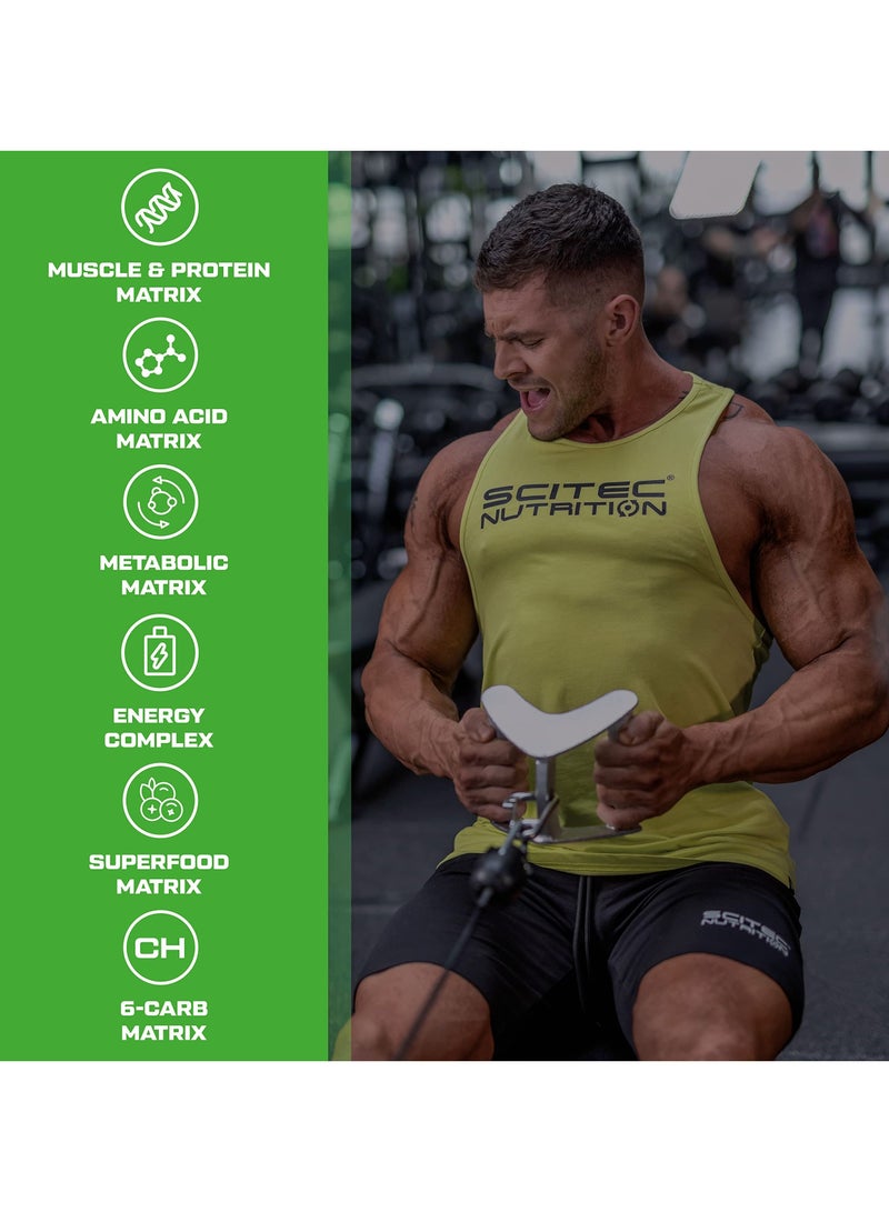 SCITEC NUTRITION مسحوق مشروب البروتين الجامبو مع 6 كربوهيدرات، بنكهة الفانيليا، 16 حصة - Image 3