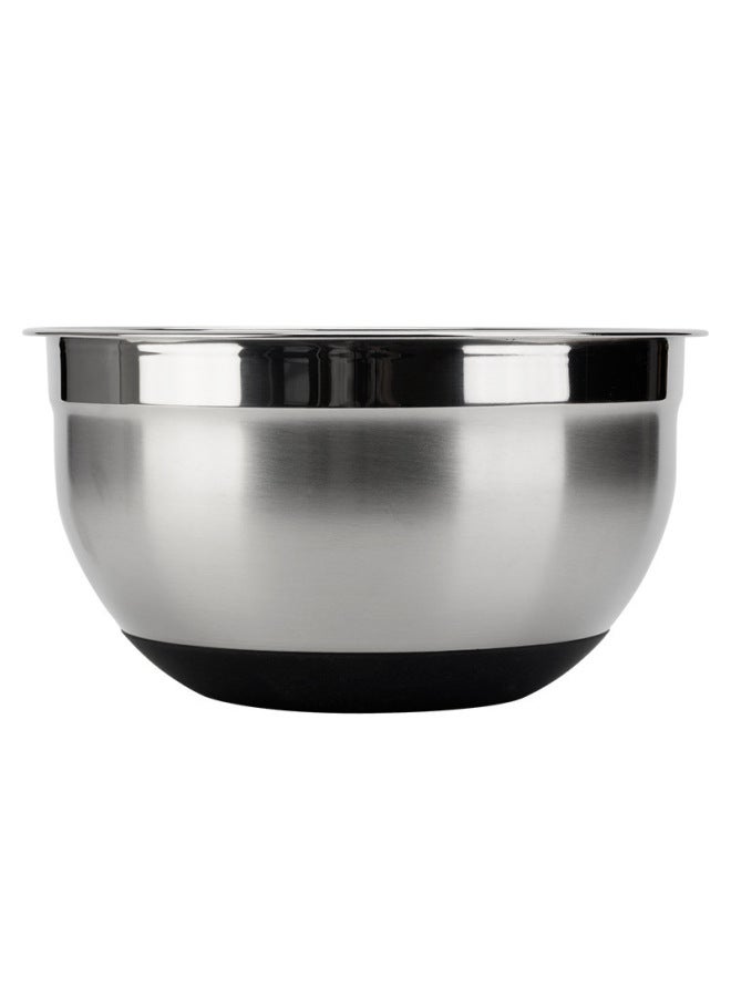 Stainless Steel Salad Basin Khachi Black Silicone Bottom Anti-slip Belt Cover Belt Planing Wire Egg Beater Suit Baking Mixing Basin-Specifications:14-16-18-20-22-24-26 (black Cover)-Color:Default Items  - Image 5