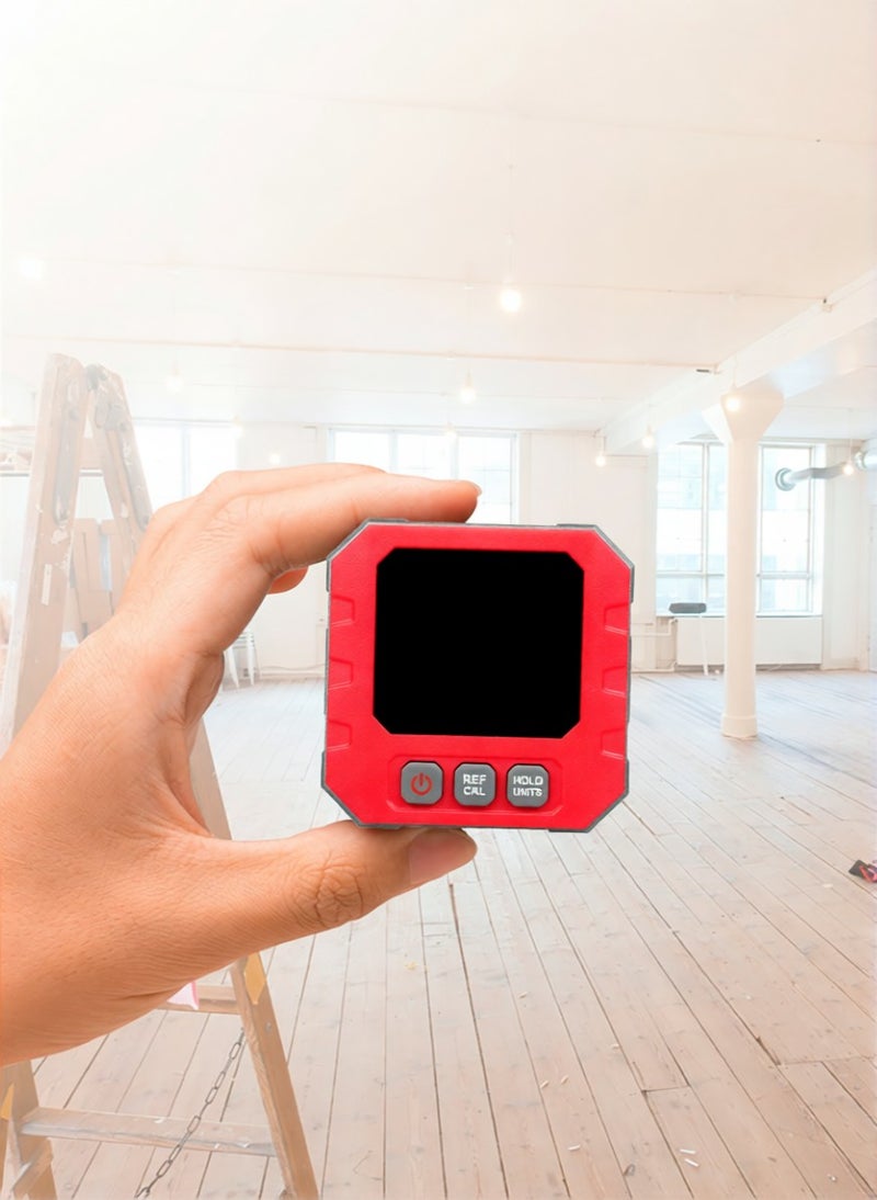 4*90° Portable Digital Inclinometer Backlight Digital Protractor Slope Meter Digital Angle Ruler Five-side Magnetics Multifunctional Protractor with Data Hold Function - Image 4