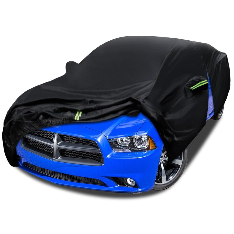 Car Cover Custom Fit for Dodge Charger 20062025 Waterproof All Weather Full Exterior Cover Rain Sun Hail Protector Car Cover with Door Zipper