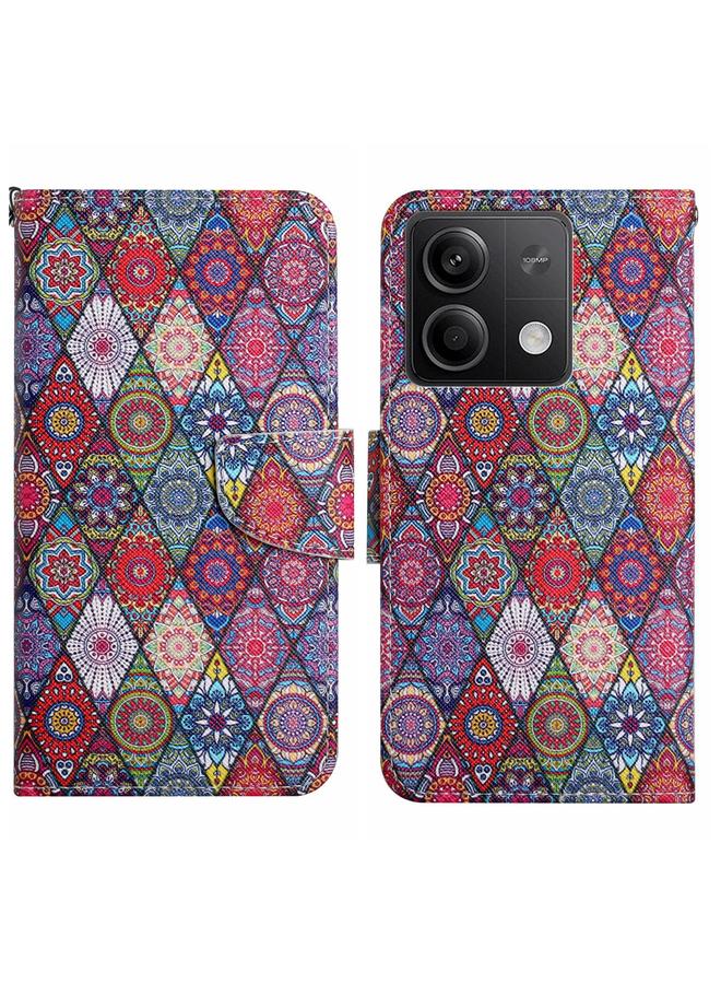 Case For Xiaomi Redmi Note 13 5G Colored Drawing Pattern Leather Phone Case