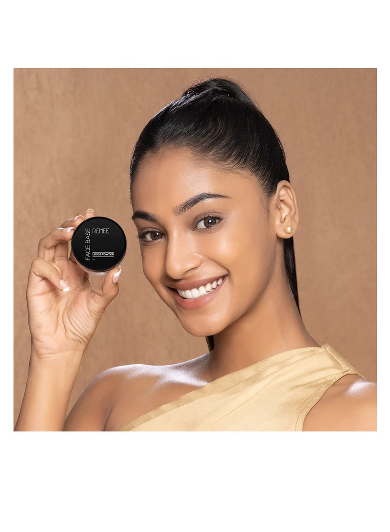 رينيه بودرة سائبة للوجه من رينيه، شفافة، 7 جم، غير لزجة، عديمة الوزن، لمسة نهائية غير لامعة، دفع ممتاز غني بفيتامين E - Image 3