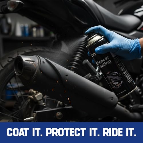 TVS Silencer Coating Spray for Bike, Prevent Rust and Leak, Diesel wash Resistance (160g) - Image 4