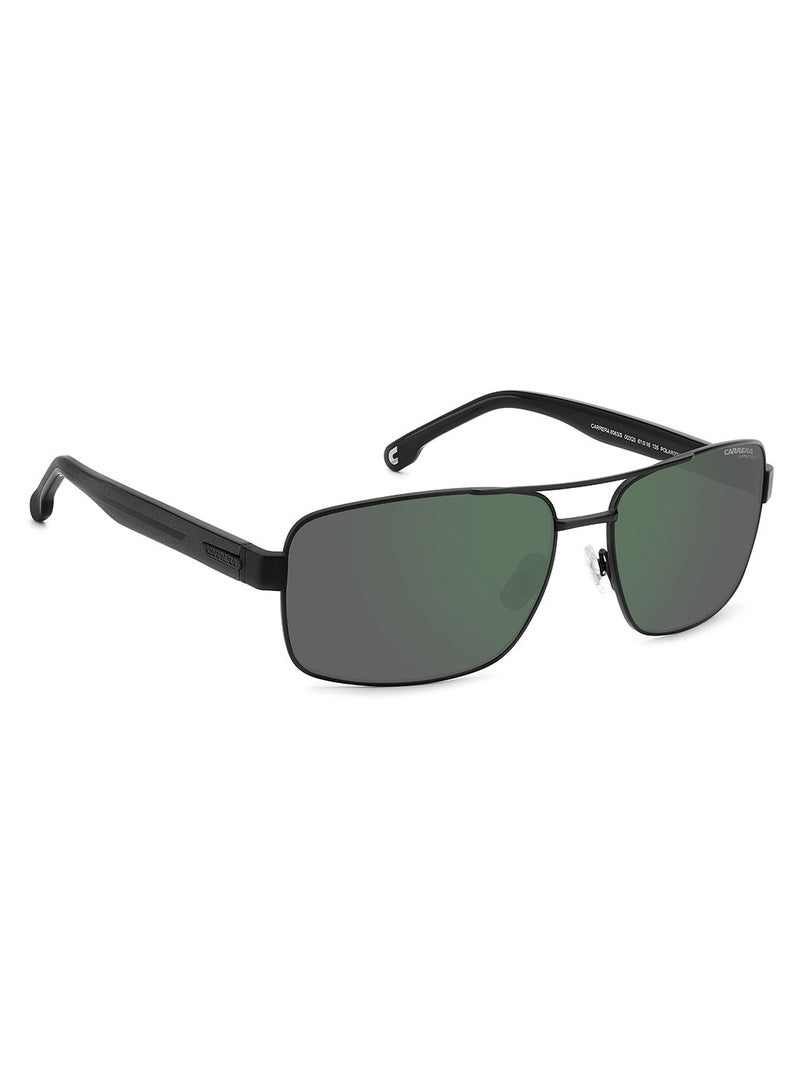 Carrera نظارة شمسية مستطيلة للحماية من الأشعة فوق البنفسجية للرجال - كاريرا 8063/S أسود مطفي 61 - مقاس العدسة: 61 ملم - Image 2