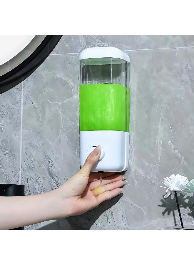 AKC 500ml Wall Mounted Manual Soap Dispenser – ABS Plastic Hand Wash, Foam or Liquid Soap Dispenser for Bathroom, Kitchen, Hotel & Commercial Use – Durable & Budget-Friendly (White) - Image 3