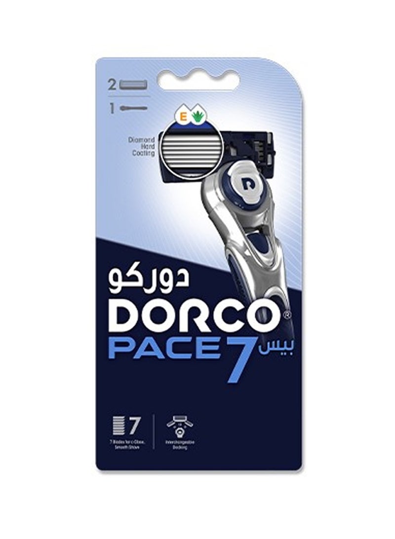 DORCO Pace7 Men System Razor Plus 2 Catridges - Image 1
