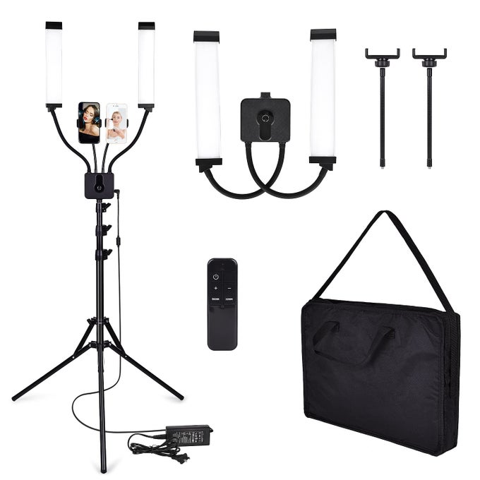 LASH LAMP FOR EYELASH EXTENSIONS 5800LM ESTHETICIAN LIGHT FOR LASH EXTENSIONS WITH TRIPOD STAND AND PHONE HOLDER FLOOR LAMP LASH LIGHT FOR MAKEUP TATTOO PHOTOGRAPHY SELFIE VIDEO RECORDING