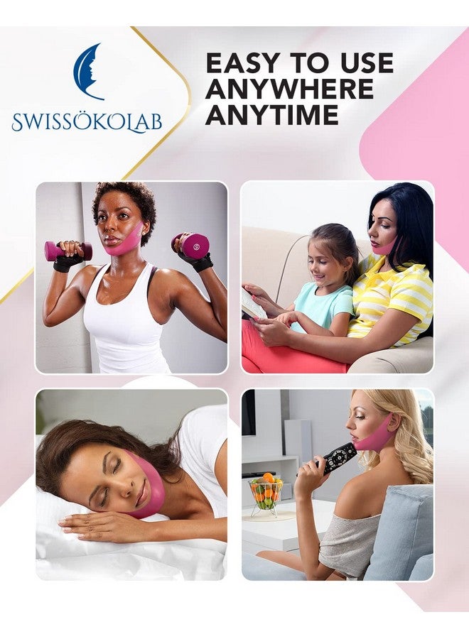 SWISSOKOLAB SWISSÖKOLAB V shape lifting up Face Mask Chin Up Patch Double Chin Reducer Chin Contour Tightening Firming Face Lift Tape Mask V-Line Neck Lifting Patches V Shaped Slimming Face Mask 5 pcs - Image 4