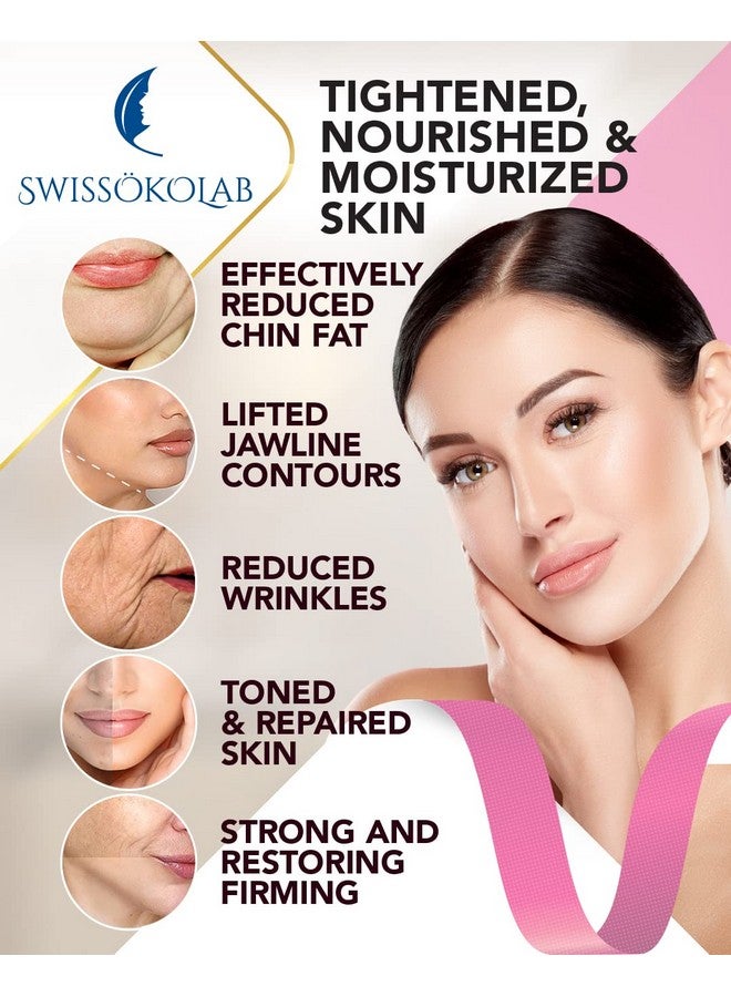 SWISSOKOLAB SWISSÖKOLAB V shape lifting up Face Mask Chin Up Patch Double Chin Reducer Chin Contour Tightening Firming Face Lift Tape Mask V-Line Neck Lifting Patches V Shaped Slimming Face Mask 5 pcs - Image 3
