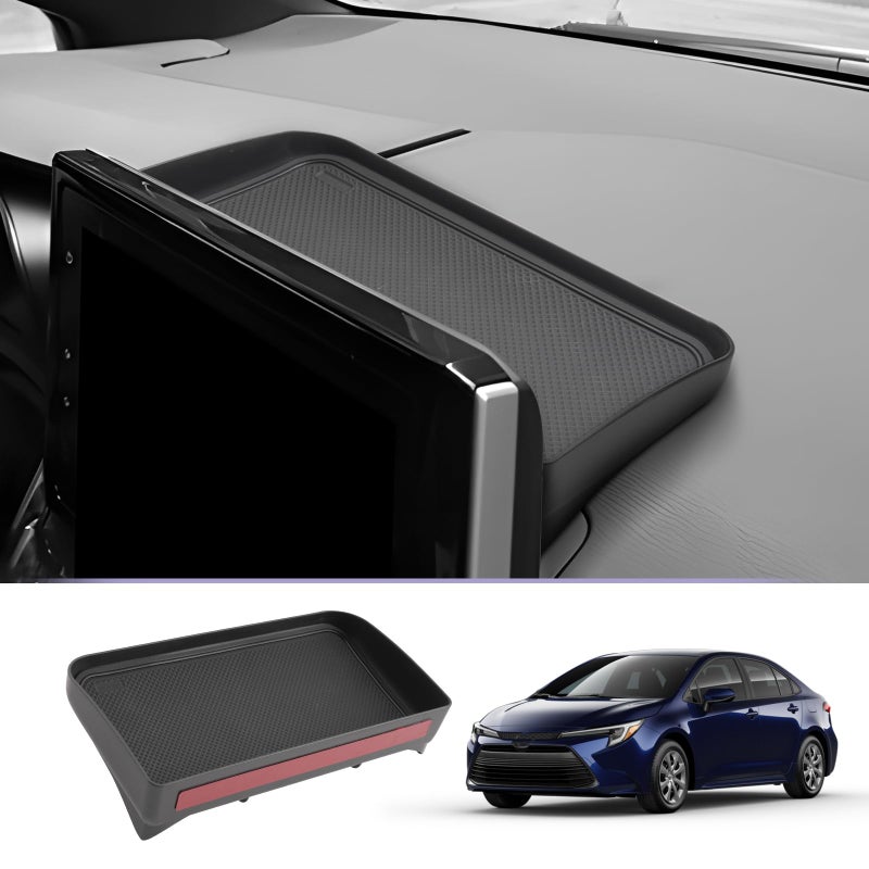 LUWU Dashboard Storage Tray Compatible with 20192024 2025 Toyota Corolla  2022 2023 2024 Corolla Cross Center Console Display Box Hidden Tray Behind Screen 2024 2025 Corolla Accessories
