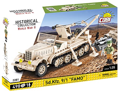 COBI Historical Collection WWII SdKfz 91 FAMO Vehicle Building Set 498 Pieces - Image 5