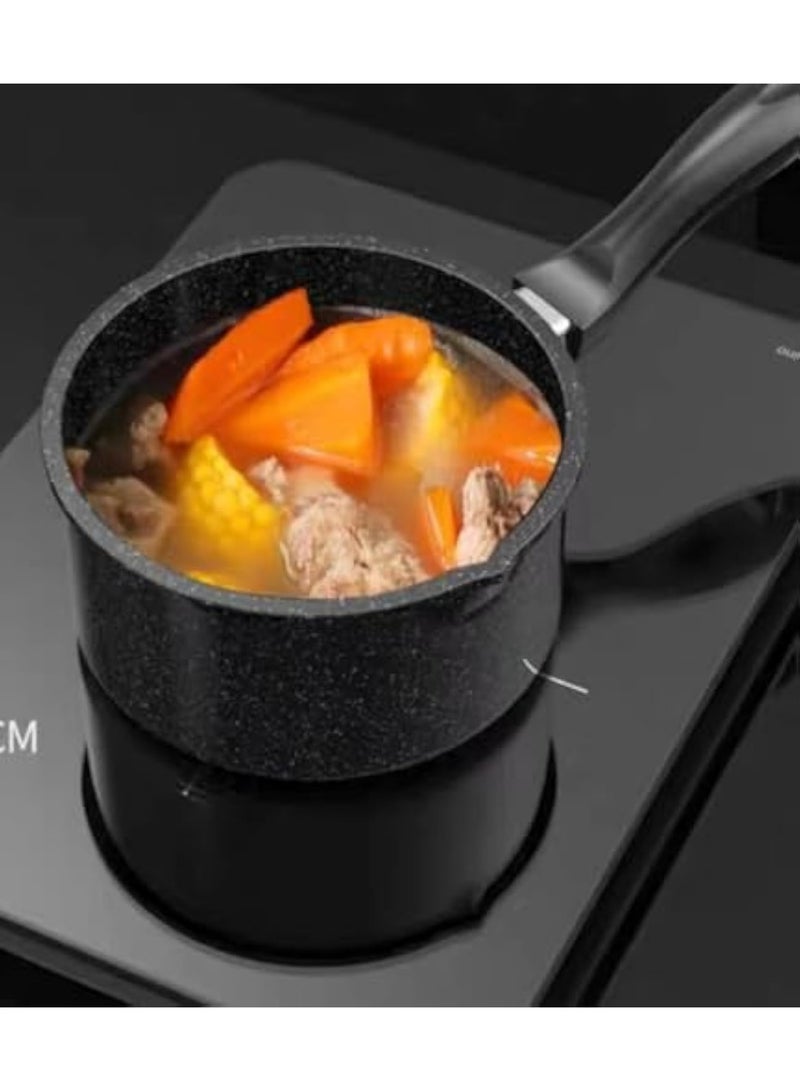 Arabest Stockpot Maifan Stone Milk Pot Non-Stick Pot Household Food Supplement Pot Milk Pot with Hot Milk Noodle Soup Pot Pans -Without Cover||22cm(with Lid) - Image 4