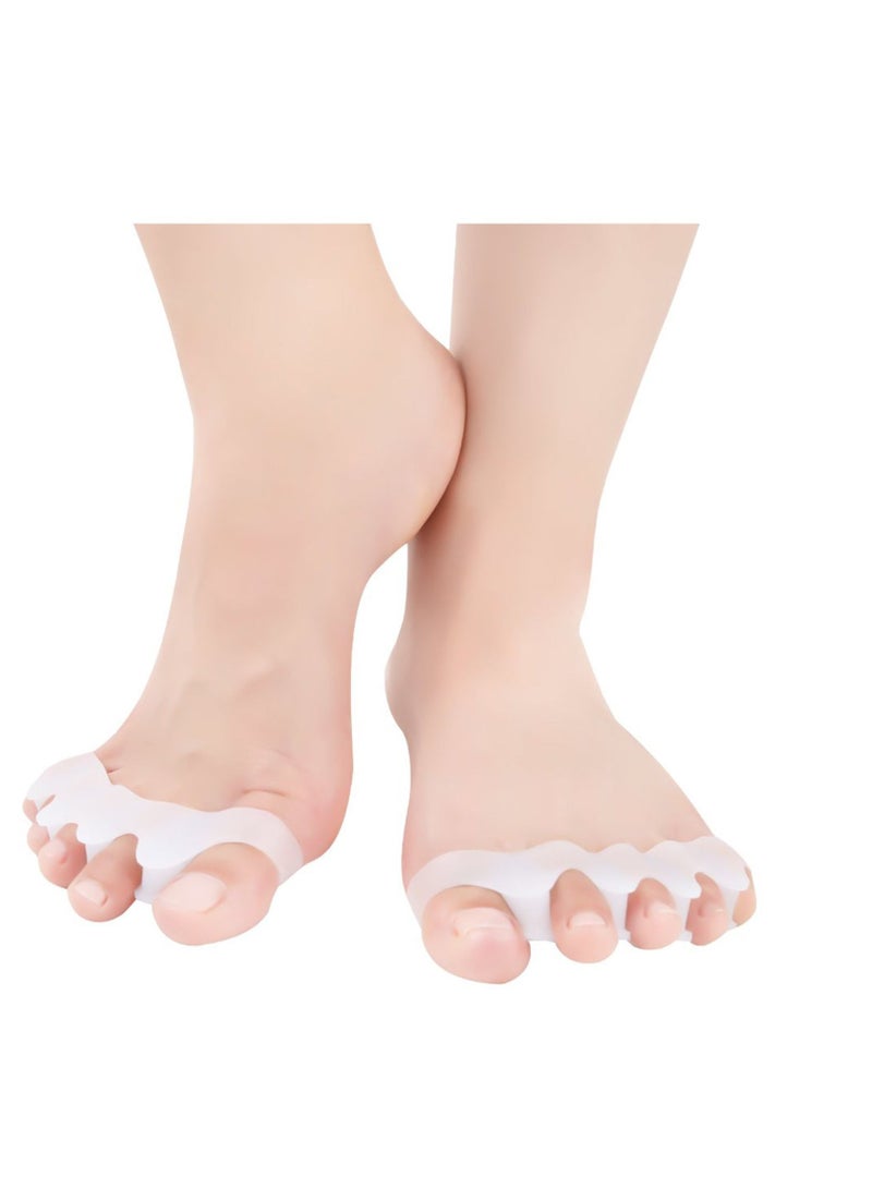 NIBEMINENT Gel Toe Separator, Stretchers for Overlapping Toes, Easy Wear in Shoes, Quickly Alleviating Pain After Yoga Activities, Can be used Nail Art Salon Pedicure Manicure Tool - Image 1