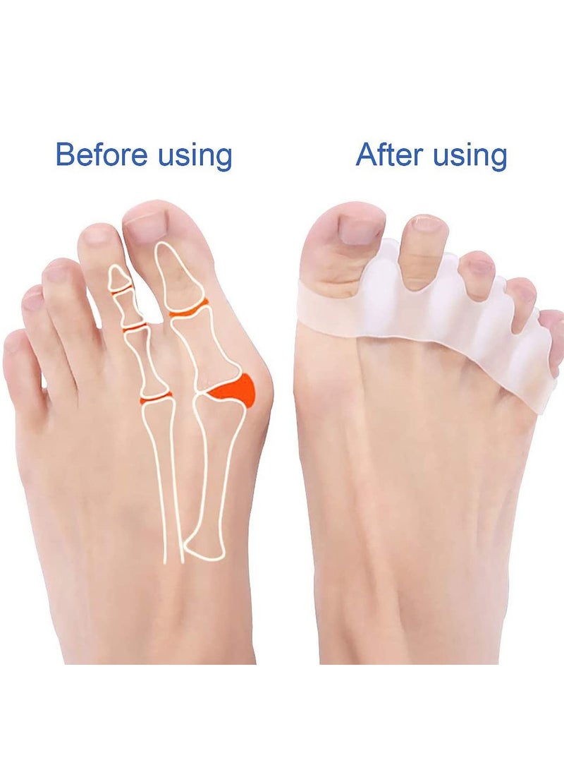 NIBEMINENT Gel Toe Separator, Stretchers for Overlapping Toes, Easy Wear in Shoes, Quickly Alleviating Pain After Yoga Activities, Can be used Nail Art Salon Pedicure Manicure Tool - Image 2