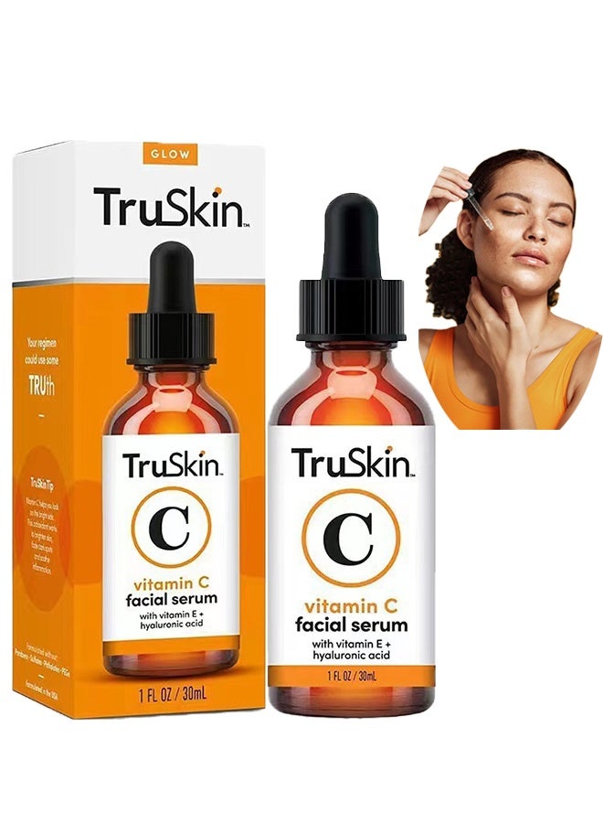 TruSkin Vitamin C Facial Serum，Delicate Hydrating and Brightening Serum 30ml - Image 1