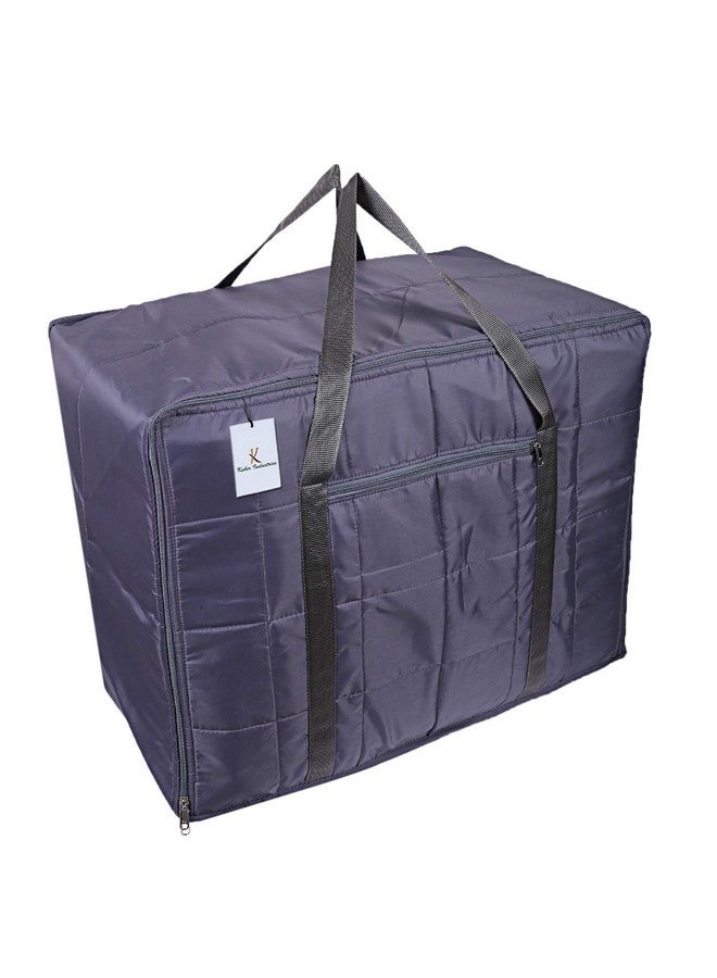 Kuber Industries Rectangular Parachute Jumbo Underbed Moisture Proof Storage Bag with Zipper Closure and Handle (Grey, Standard) - CTKTC06896 - Image 3