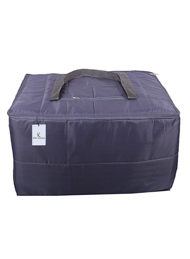 Kuber Industries Rectangular Parachute Jumbo Underbed Moisture Proof Storage Bag with Zipper Closure and Handle (Grey, Standard) - CTKTC06896 - Image 2
